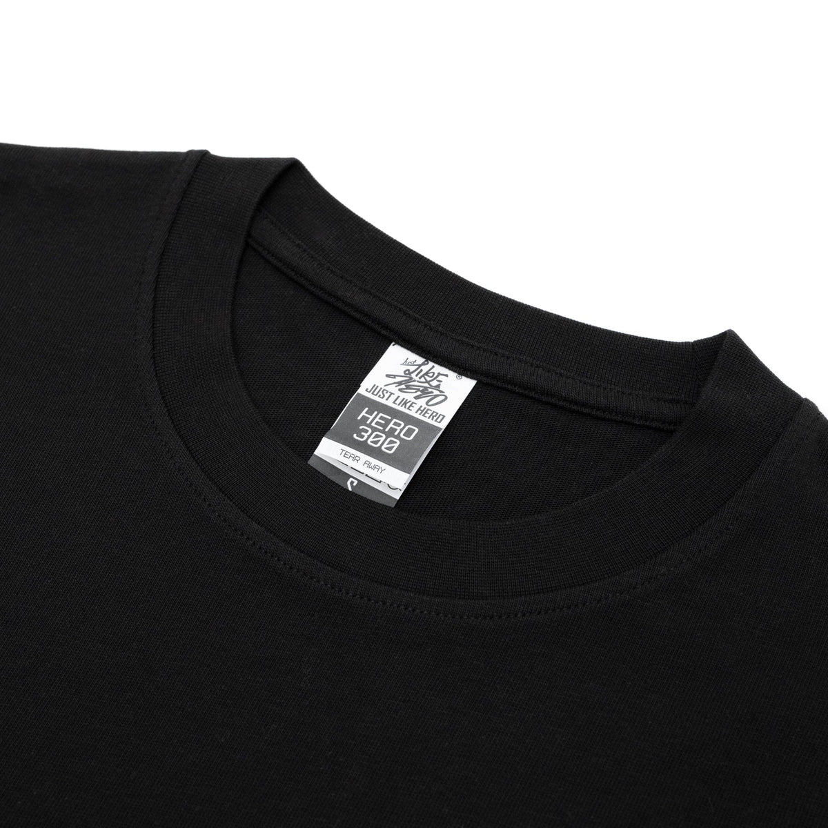 Just Like Hero HERO-300, Unisex Super Heavy Oversized Tee, Black
