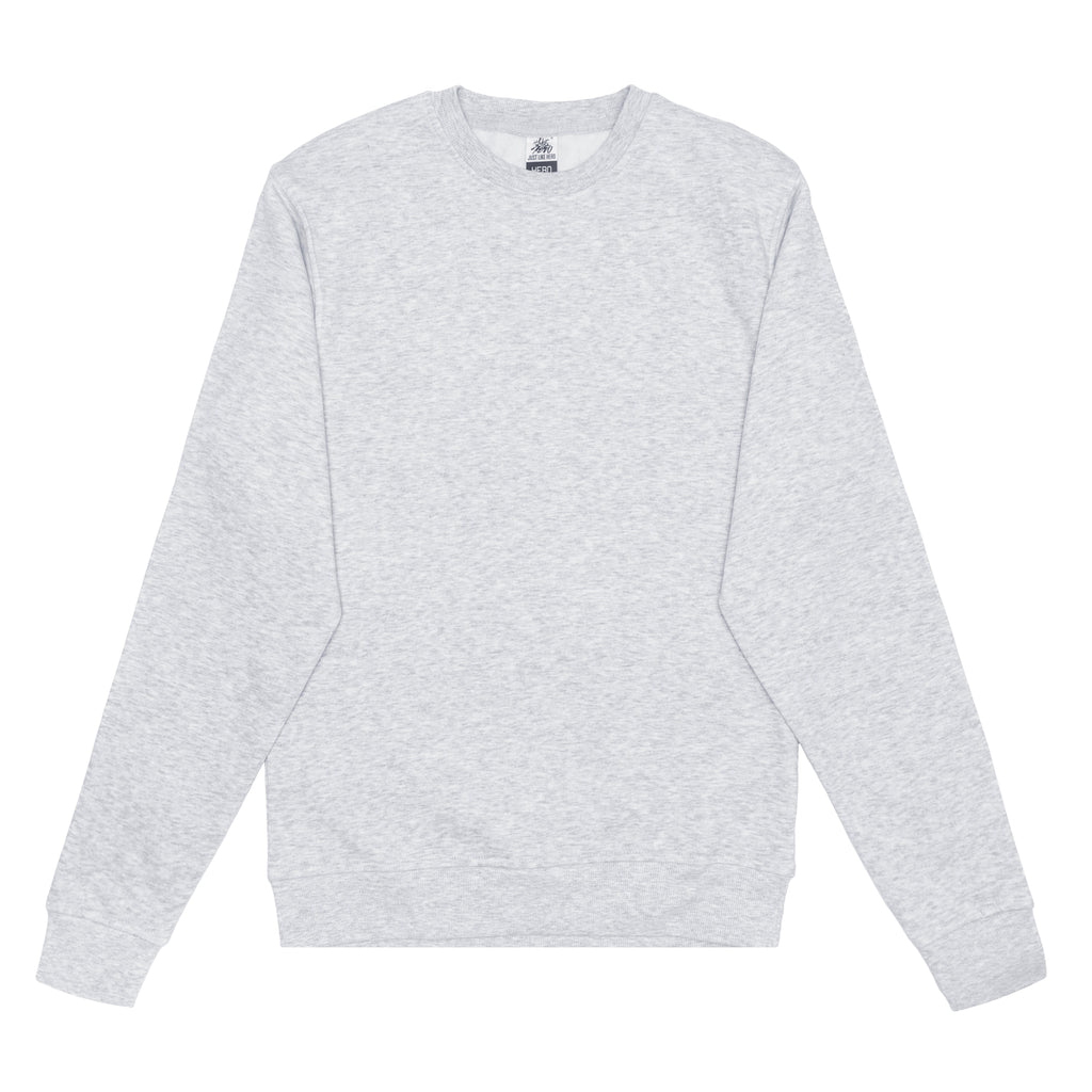 Just Like Hero HERO-1020, Unisex Blank Crewneck Sweatshirt, Ash Heather
