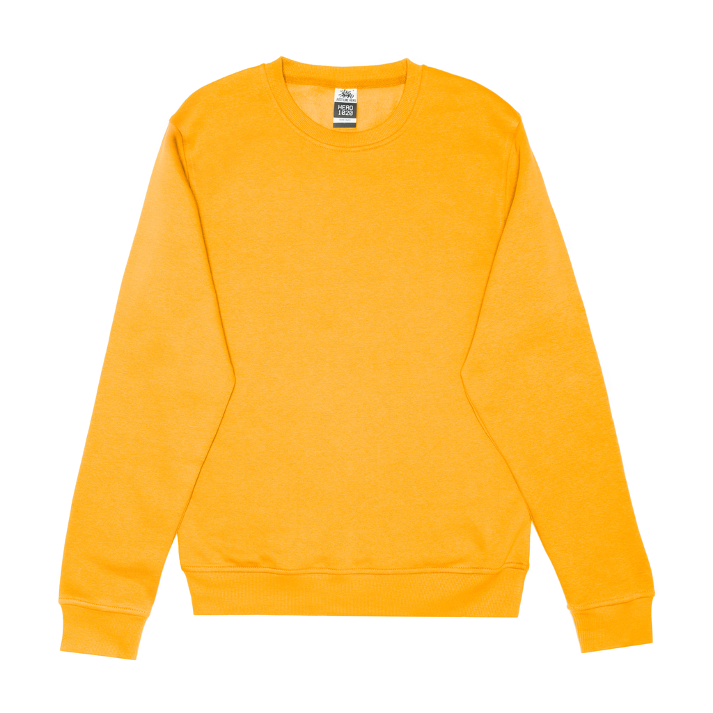 Just Like Hero HERO-1020, Unisex Blank Crewneck Sweatshirt, Gold (FINAL SALE)