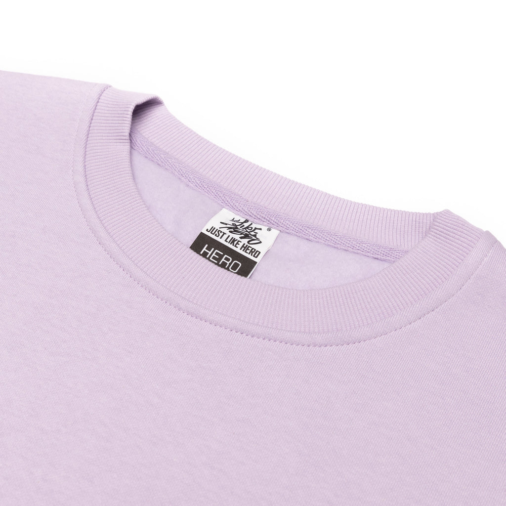 Just Like Hero HERO-1020, Unisex Blank Crewneck Sweatshirt, Lavender