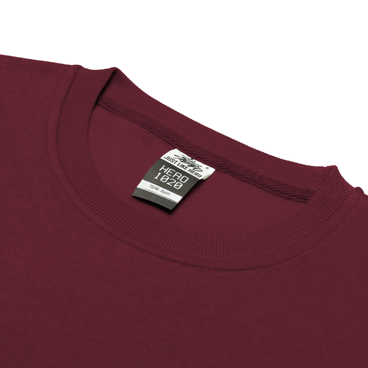 Just Like Hero HERO-1020, Unisex Blank Crewneck Sweatshirt, Maroon