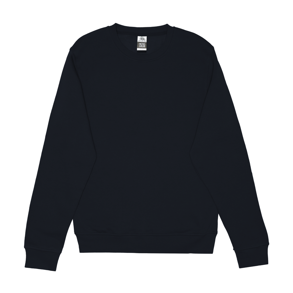 Just Like Hero HERO-1020, Unisex Blank Crewneck Sweatshirt, Navy Blue