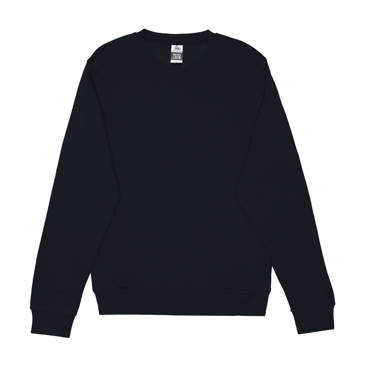 Just Like Hero HERO-1020, Unisex Blank Crewneck Sweatshirt, Navy Blue