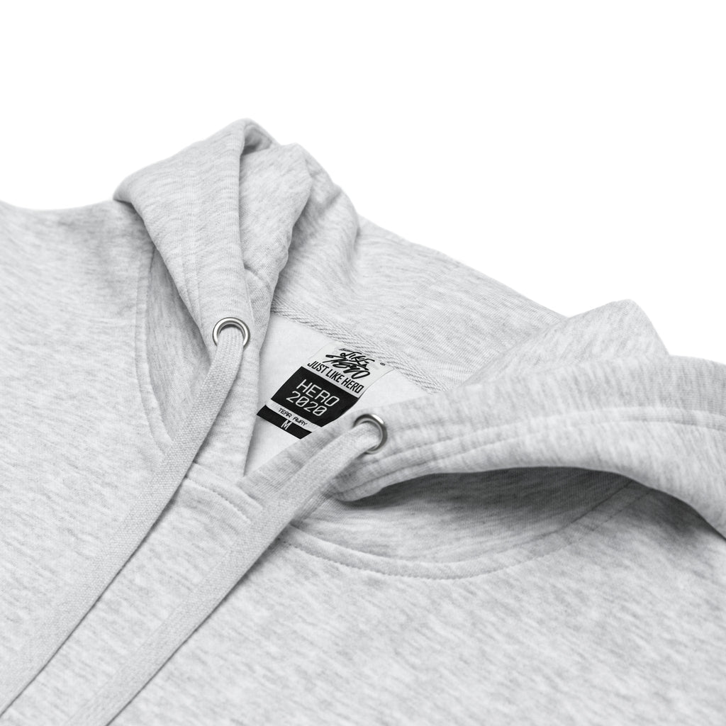 Just Like Hero HERO-2020, Unisex Blank Hoodie, Ash Heather