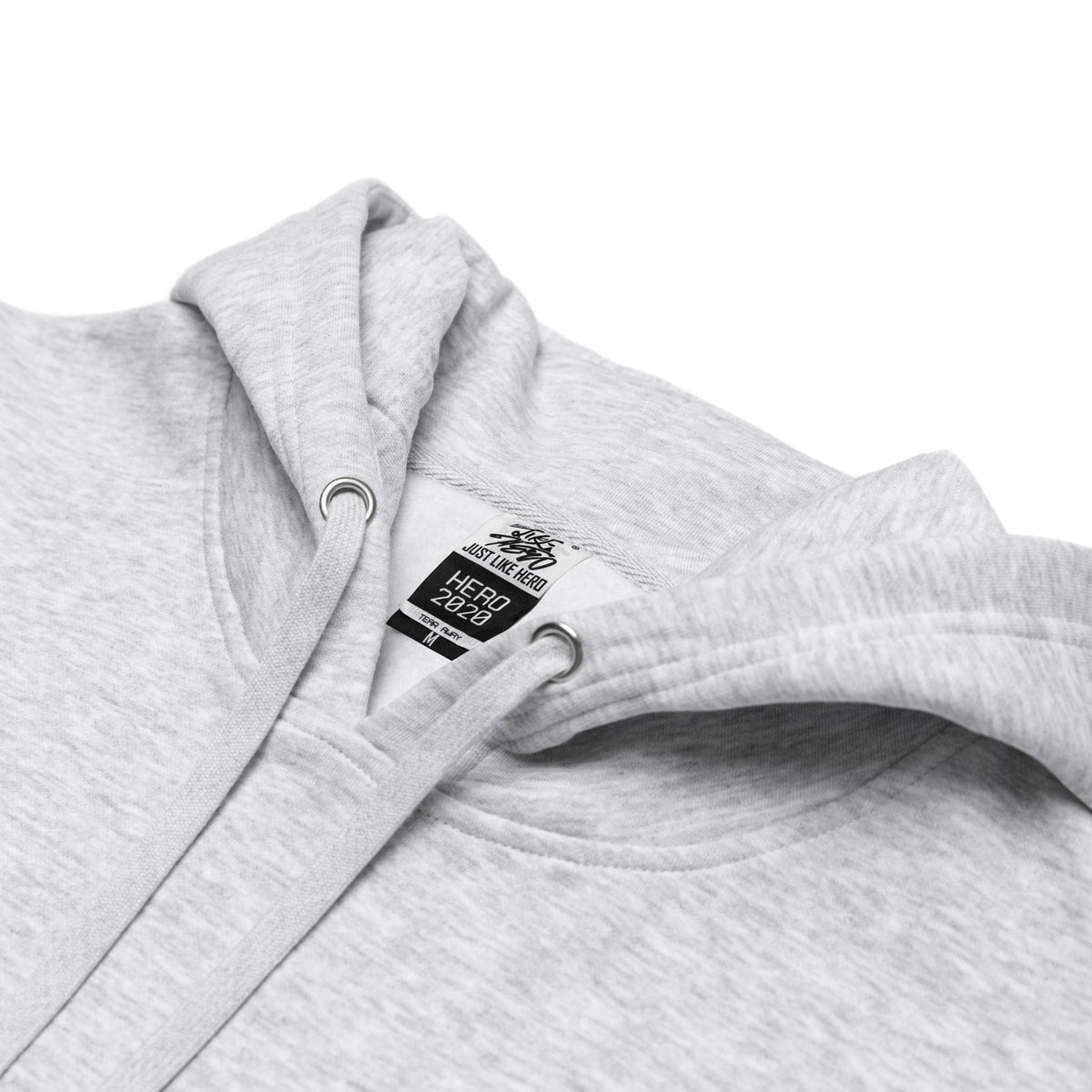 Just Like Hero HERO-2020, Unisex Blank Hoodie, Ash Heather