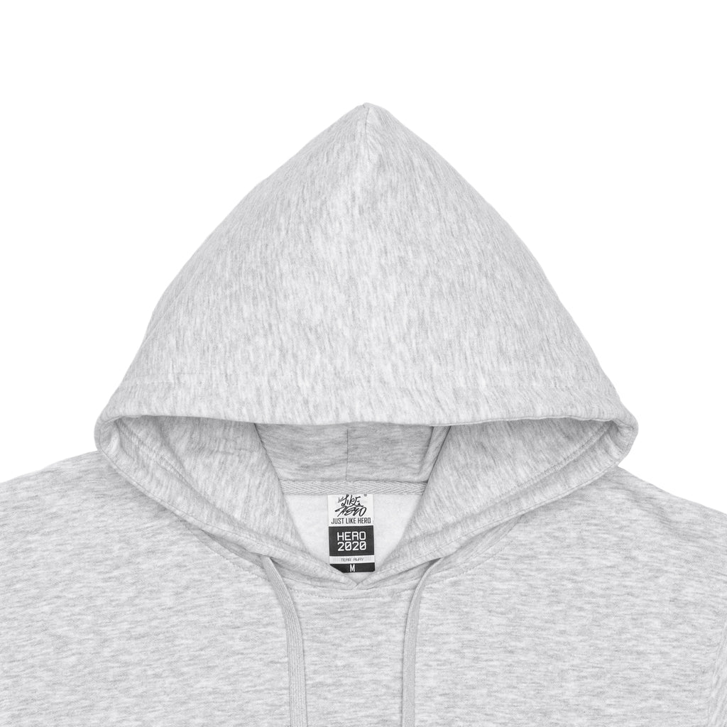 Just Like Hero HERO-2020, Unisex Blank Hoodie, Ash Heather