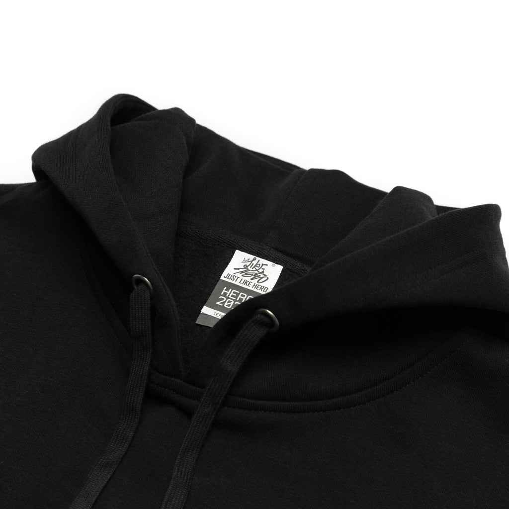 Just Like Hero HERO-2020, Unisex Blank Hoodie, Black