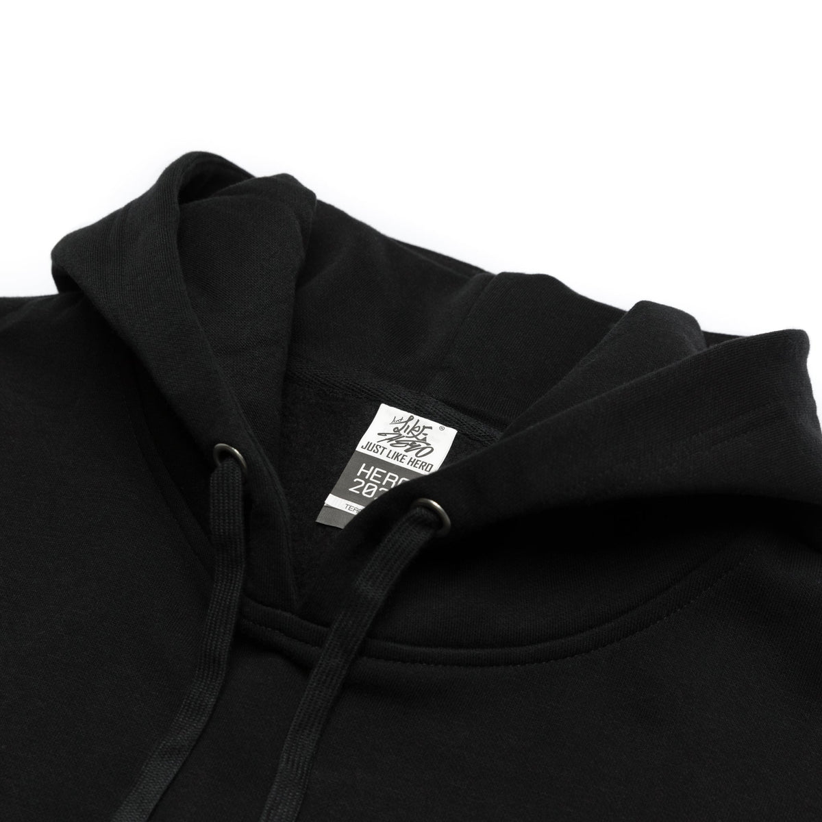 Just Like Hero HERO-2020, Unisex Blank Hoodie, Black