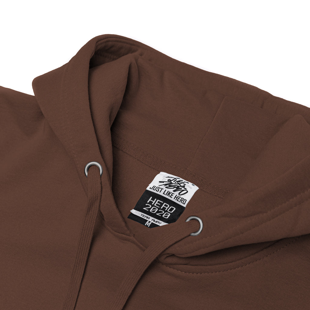Just Like Hero HERO-2020, Unisex Blank Hoodie, Cocoa
