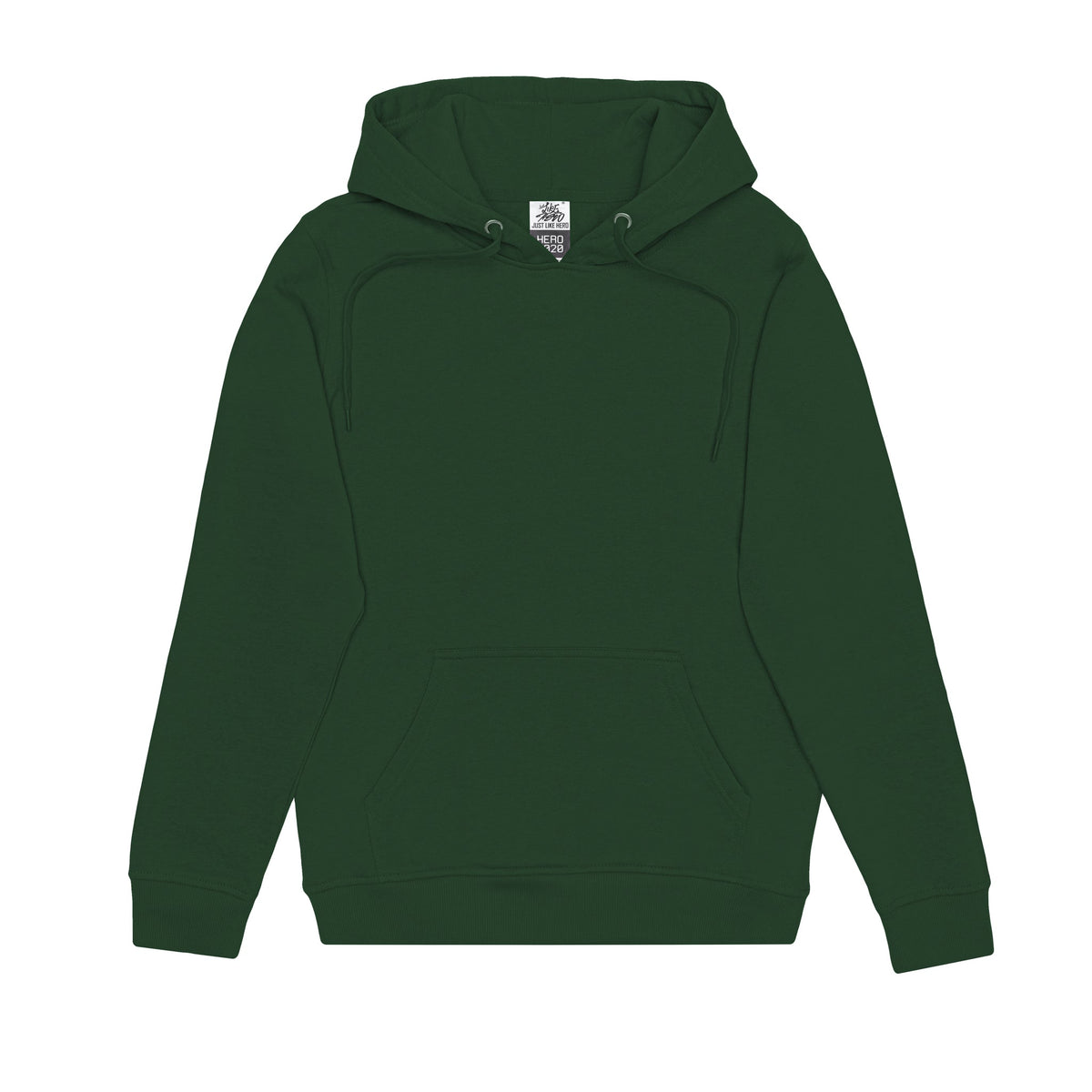 Just Like Hero HERO-2020, Unisex Blank Hoodie, Forest Green