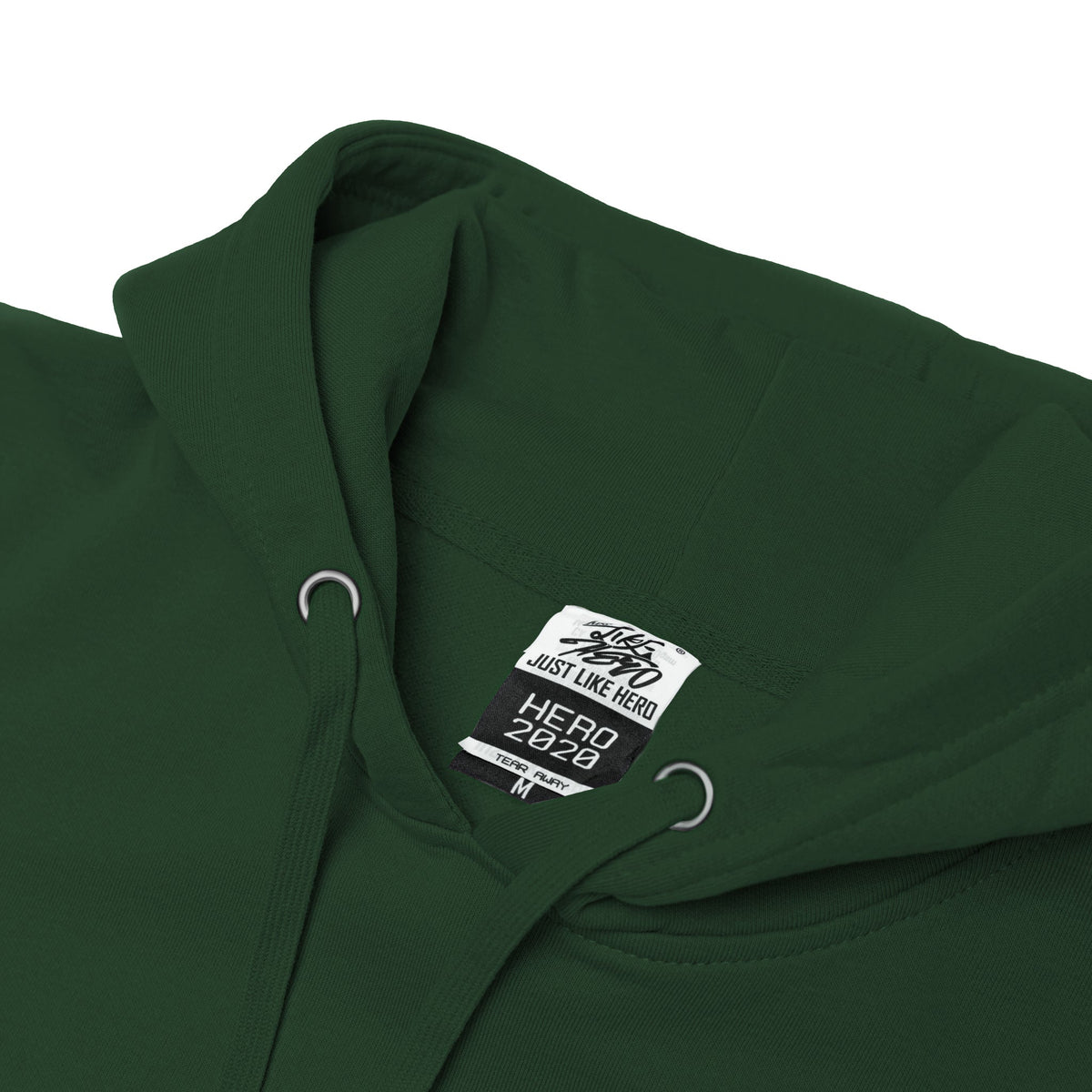 Just Like Hero HERO-2020, Unisex Blank Hoodie, Forest Green
