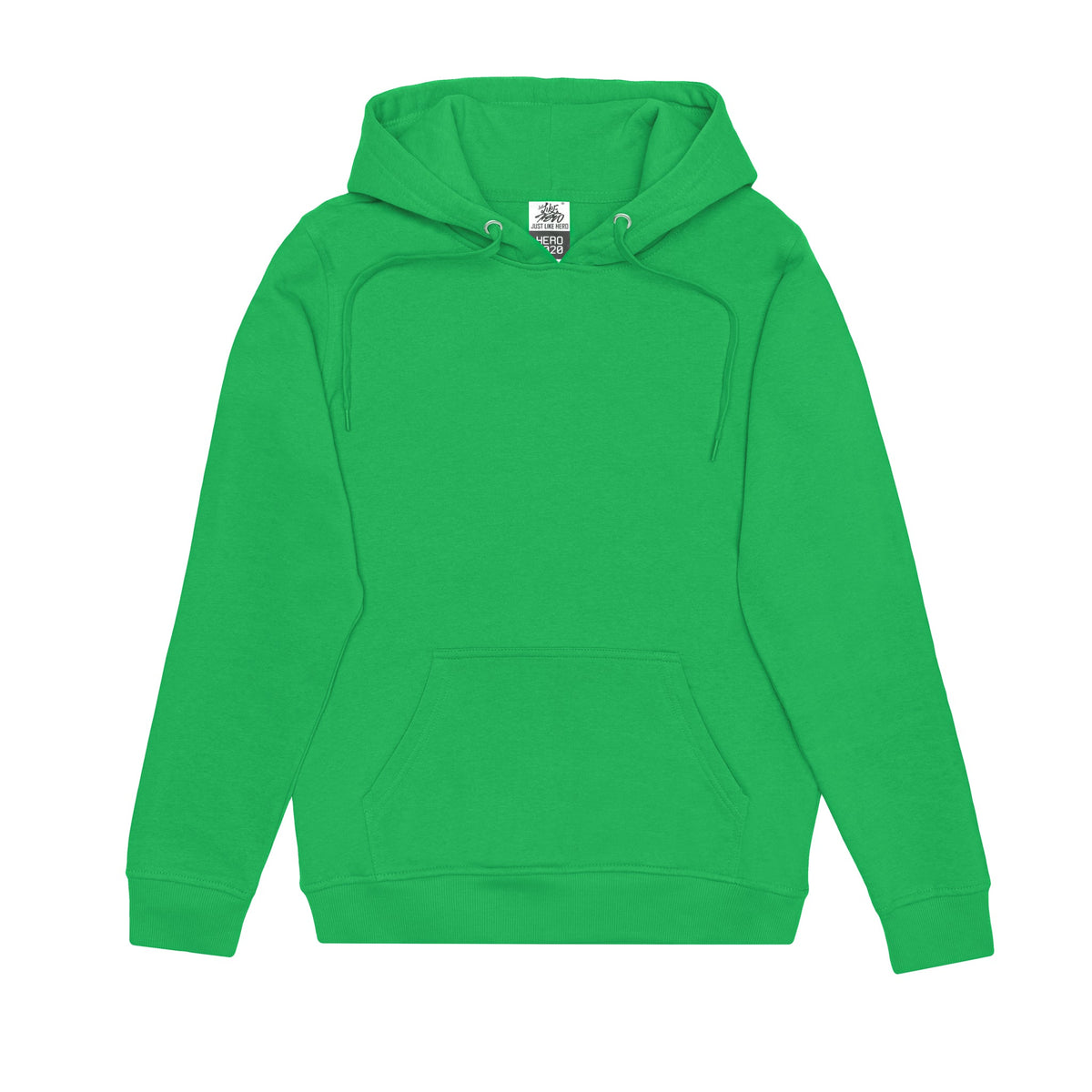 Just Like Hero HERO-2020, Unisex Blank Hoodie, Kelly Green (FINAL SALE)