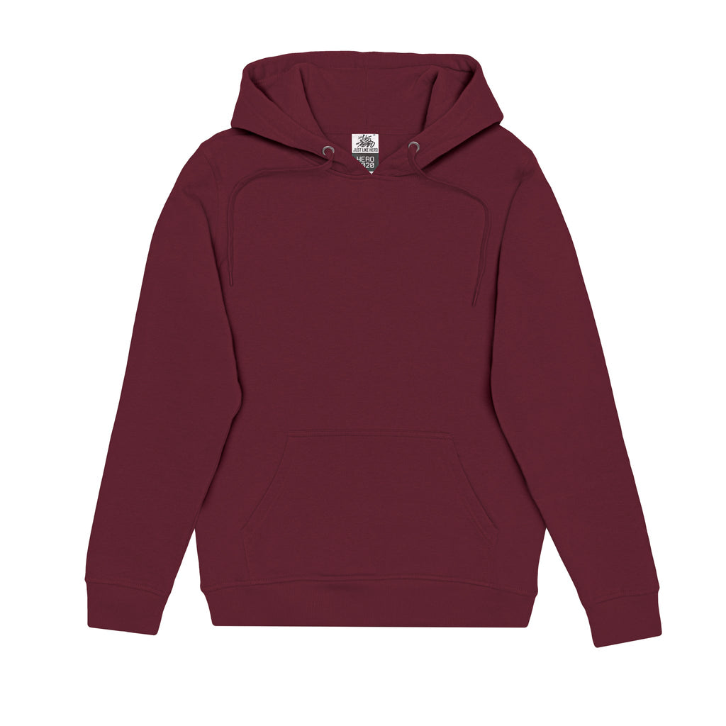Just Like Hero HERO-2020, Unisex Blank Hoodie, Maroon