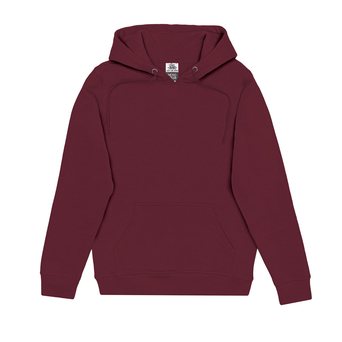 Just Like Hero HERO-2020, Unisex Blank Hoodie, Maroon