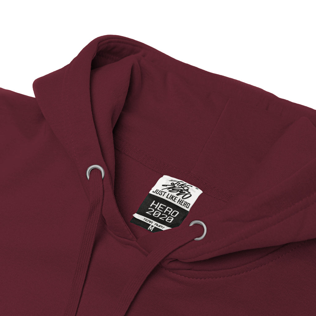 Just Like Hero HERO-2020, Unisex Blank Hoodie, Maroon