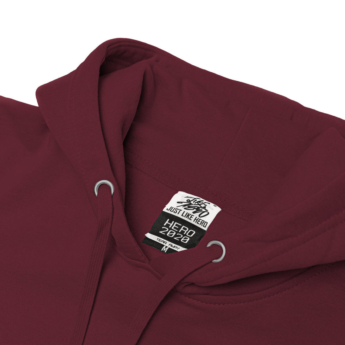 Just Like Hero HERO-2020, Unisex Blank Hoodie, Maroon
