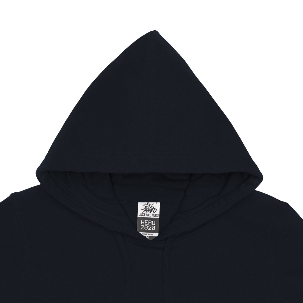 Just Like Hero HERO-2020, Unisex Blank Hoodie, Navy Blue