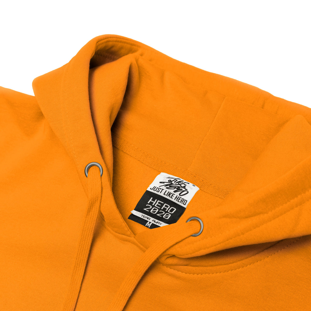 Just Like Hero HERO-2020, Unisex Blank Hoodie, Orange (FINAL SALE)
