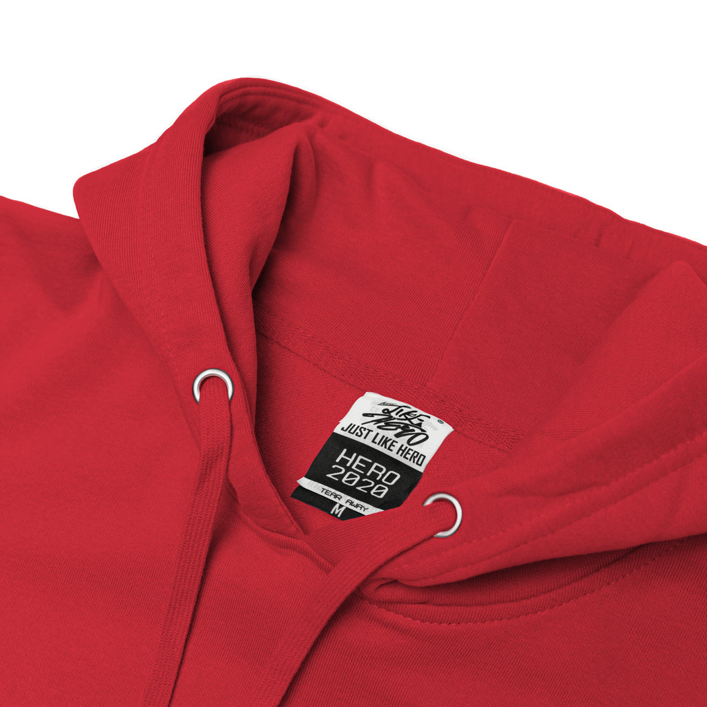 Just Like Hero HERO-2020, Unisex Blank Hoodie, Red