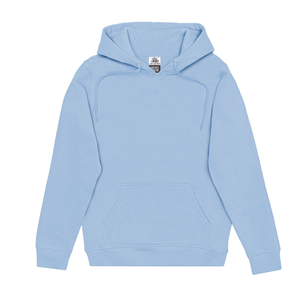 Just Like Hero HERO-2020, Unisex Blank Hoodie, Sky Blue