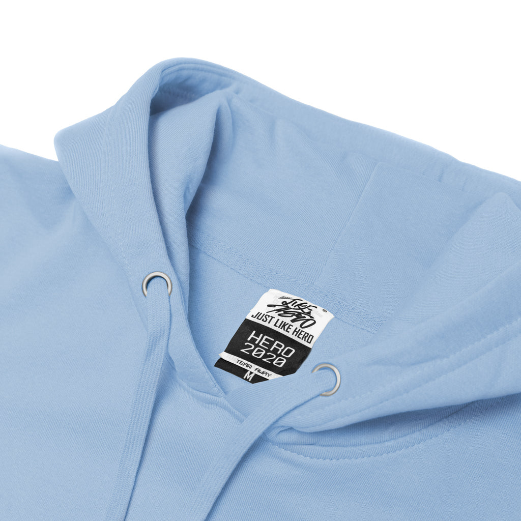Just Like Hero HERO-2020, Unisex Blank Hoodie, Sky Blue
