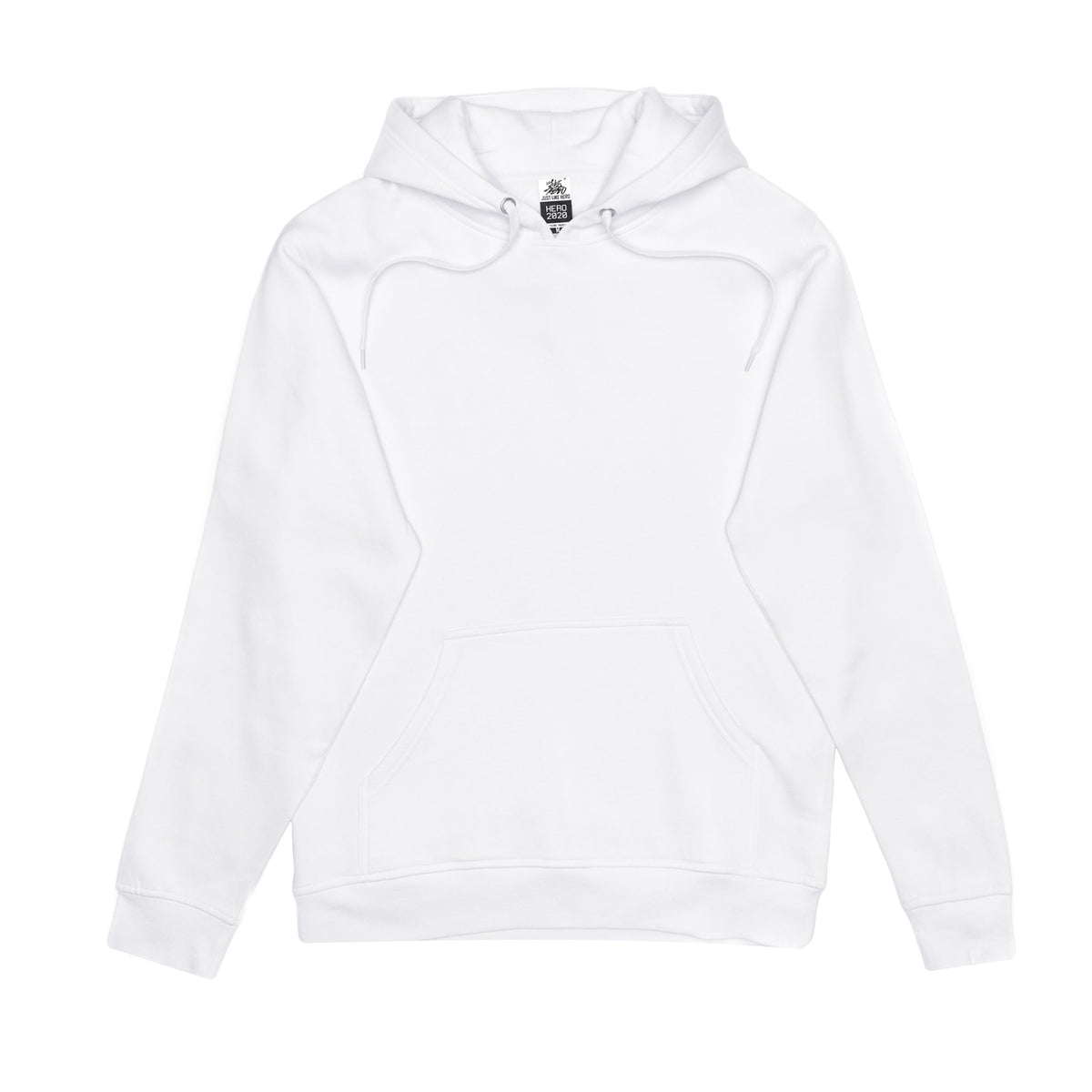 Just Like Hero HERO-2020, Unisex Blank Hoodie, White