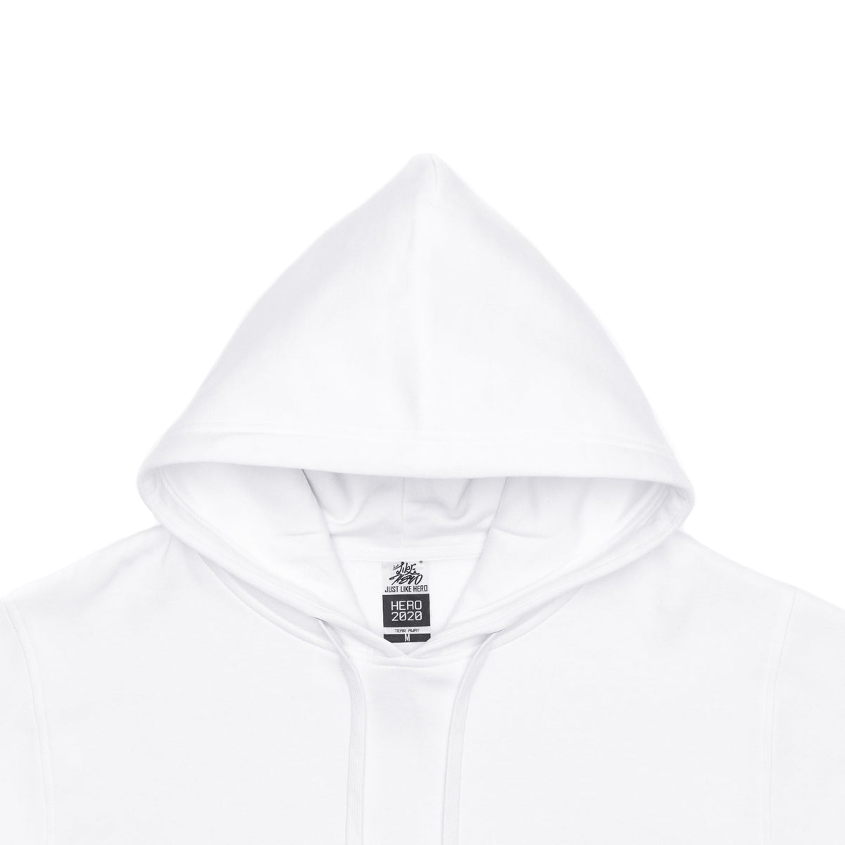 Just Like Hero HERO-2020, Unisex Blank Hoodie, White