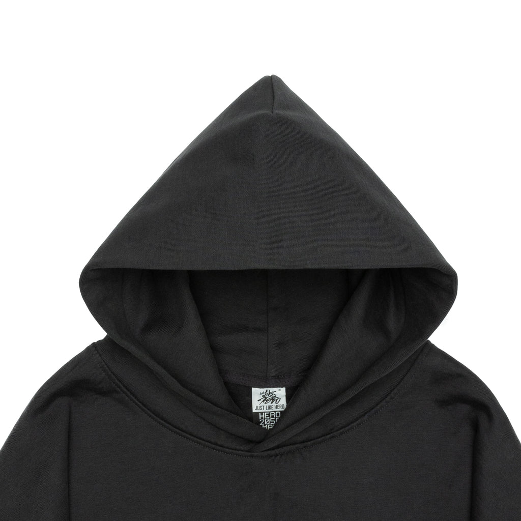 Just Like Hero HERO-2050, Max Unisex Blank Hoodie, Off Black