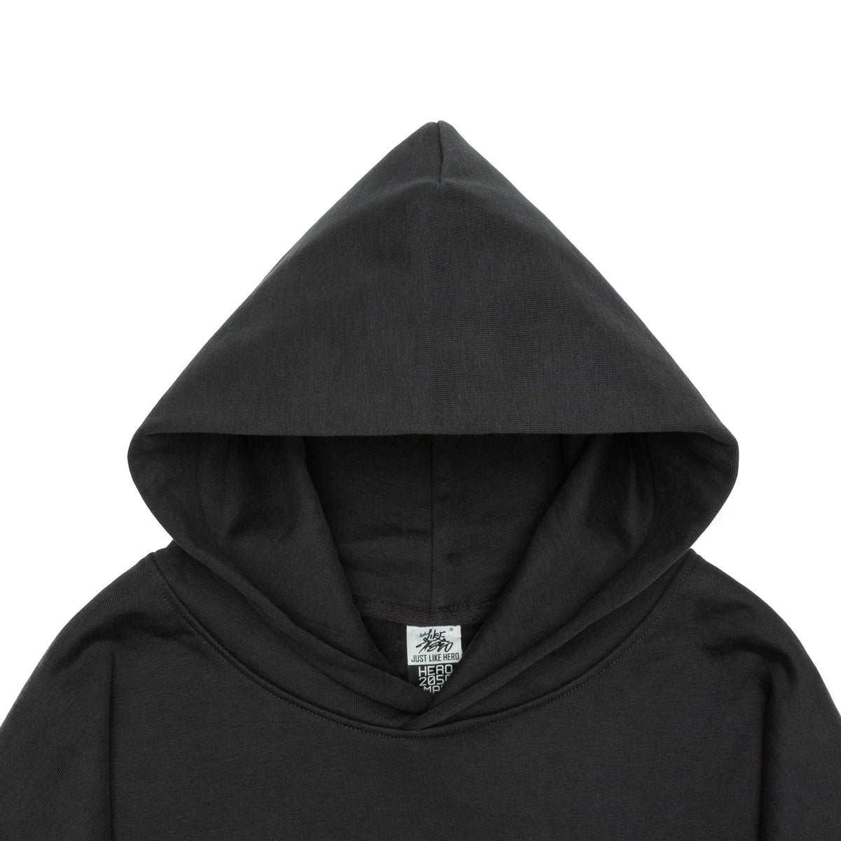 Just Like Hero HERO-2050, Max Unisex Blank Hoodie, Off Black