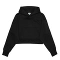 Just Like Hero HERO-2120C, Cropped Drop Shoulder Pullover Hoodie, Black