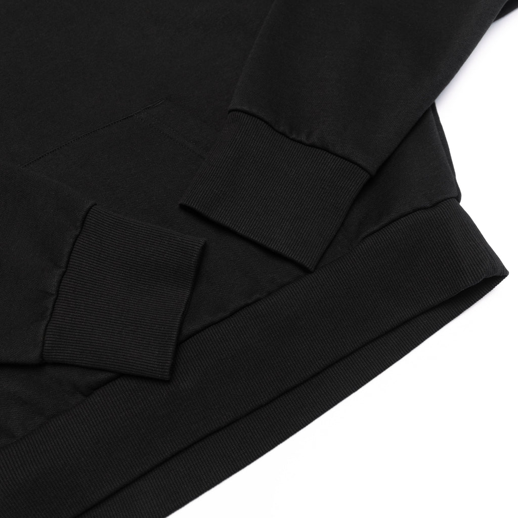 Just Like Hero HERO-2120C, Cropped Drop Shoulder Pullover Hoodie, Black