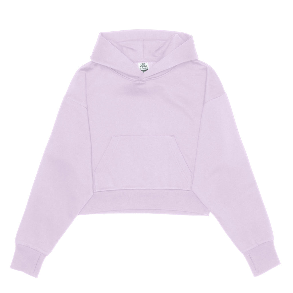 Just Like Hero HERO-2120C, Cropped Drop Shoulder Pullover Hoodie, Lavender
