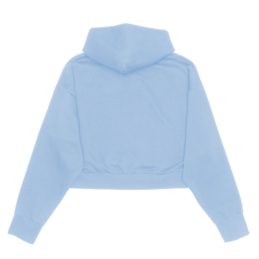 Just Like Hero HERO-2120C, Cropped Drop Shoulder Pullover Hoodie, Sky Blue
