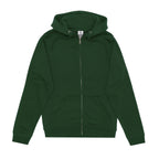 Just Like Hero HERO-3020, Unisex Full Zip Hoodie, Forest Green