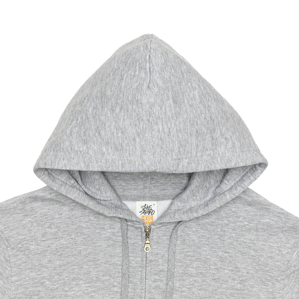 Just Like Hero HERO-3020, Unisex Full Zip Hoodie, Sport Grey