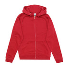 Just Like Hero HERO-3020, Unisex Full Zip Hoodie, Red