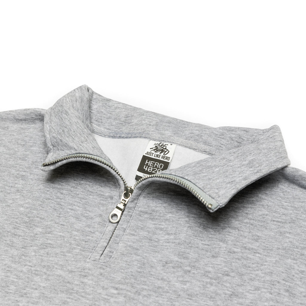Just Like Hero HERO-4020, Youth Quarter Zip Sweatshirt, Sport Grey