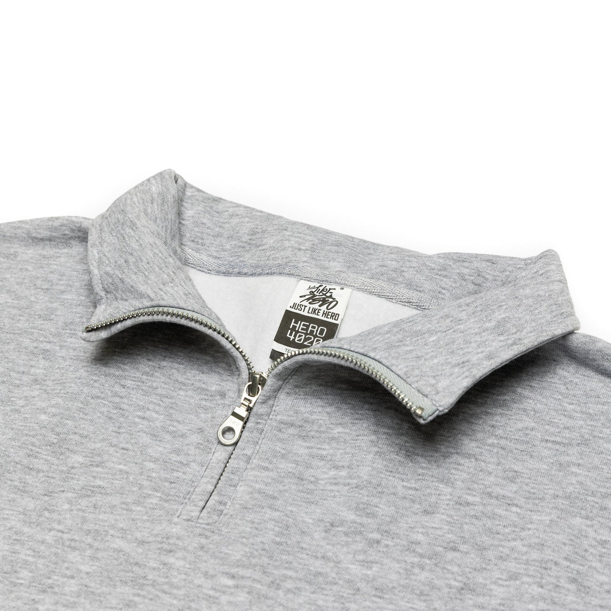 Just Like Hero HERO-4020, Youth Quarter Zip Sweatshirt, Sport Grey