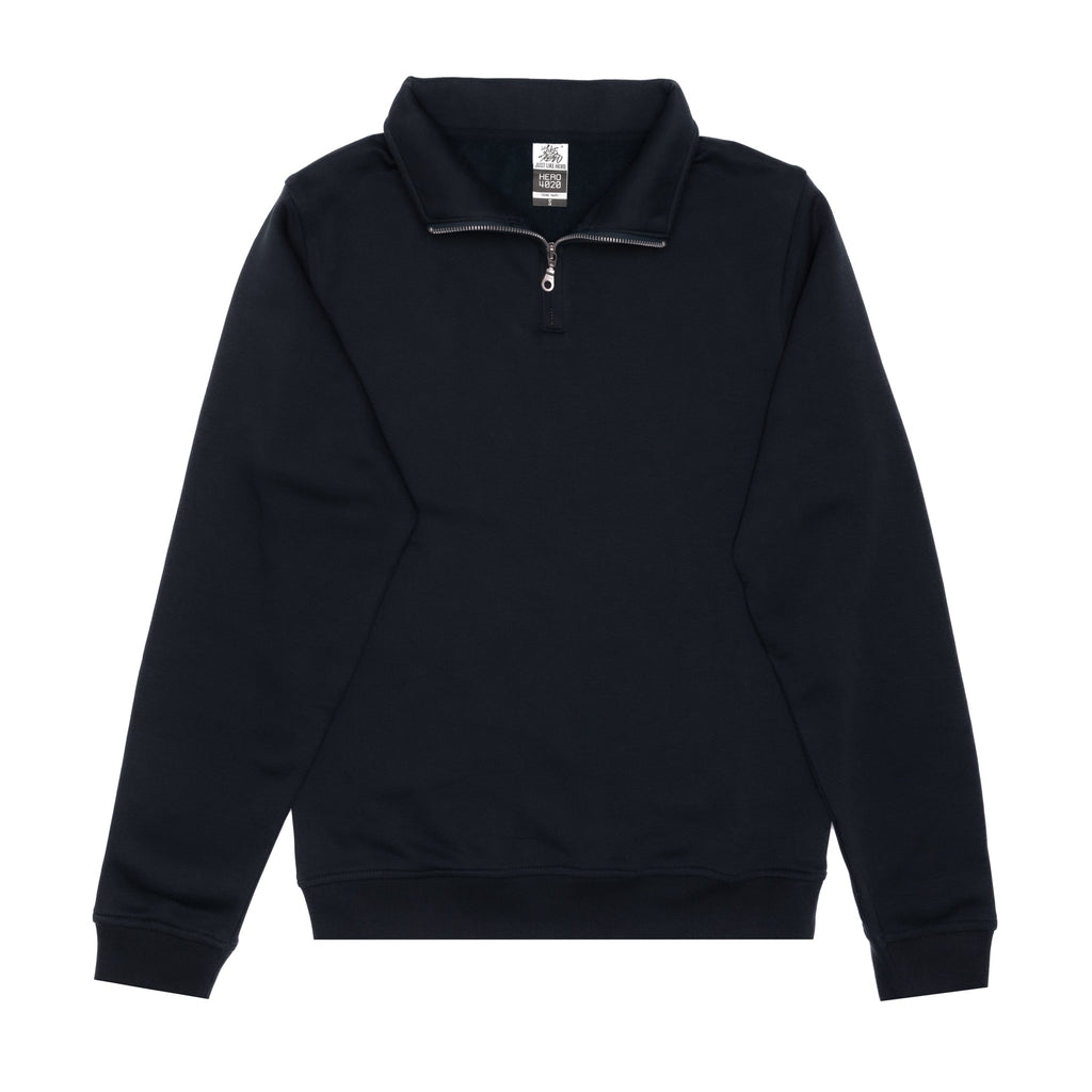 Just Like Hero HERO-4020, Youth Quarter Zip Sweatshirt, Navy Blue