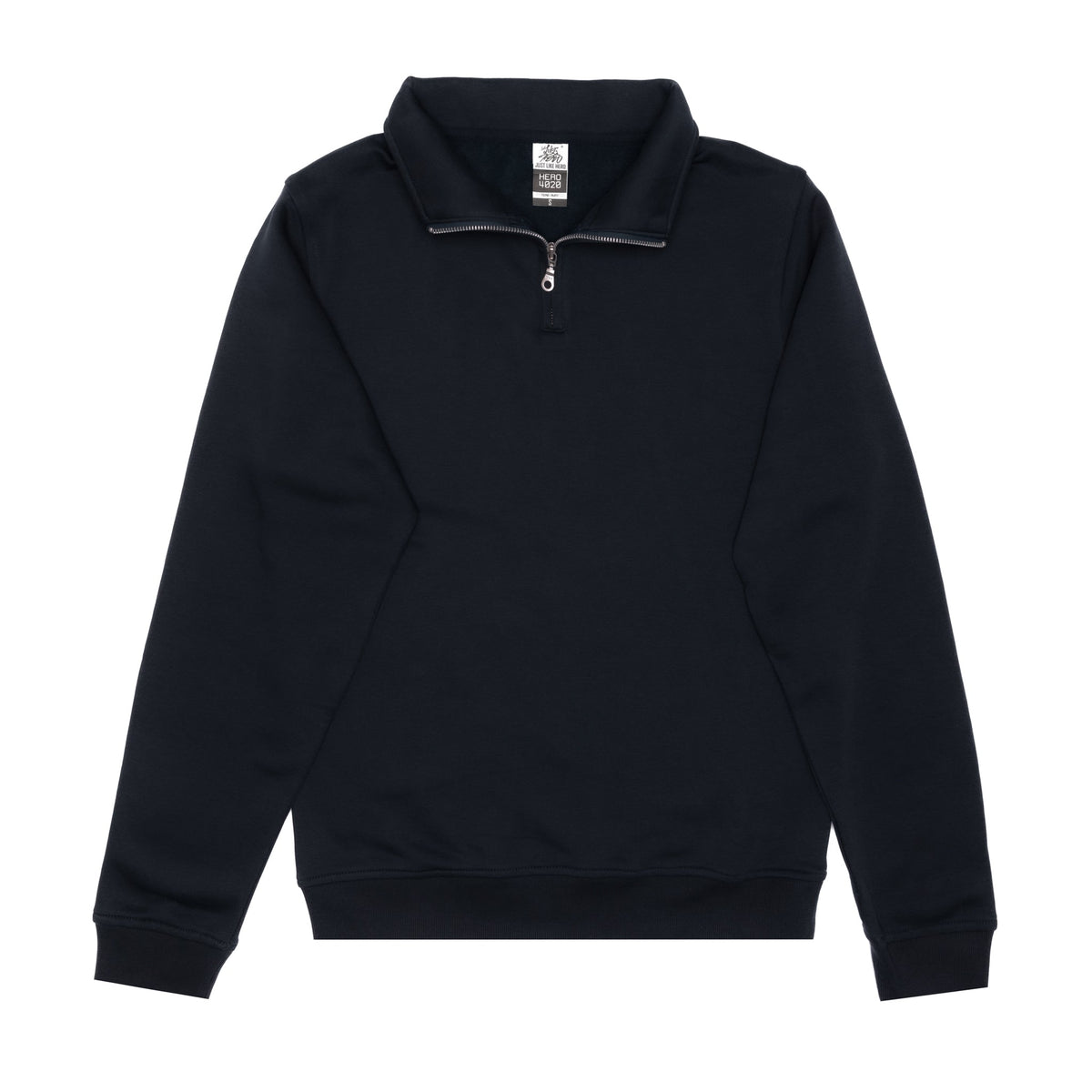 Just Like Hero HERO-4020, Youth Quarter Zip Sweatshirt, Navy Blue