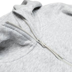 Just Like Hero HERO-4220, Unisex Drop Shoulder 1/2 Zip Hoodie, Ash Heather