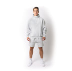 Just Like Hero HERO-4220, Unisex Drop Shoulder 1/2 Zip Hoodie, Ash Heather