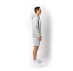 Just Like Hero HERO-4220, Unisex Drop Shoulder 1/2 Zip Hoodie, Ash Heather