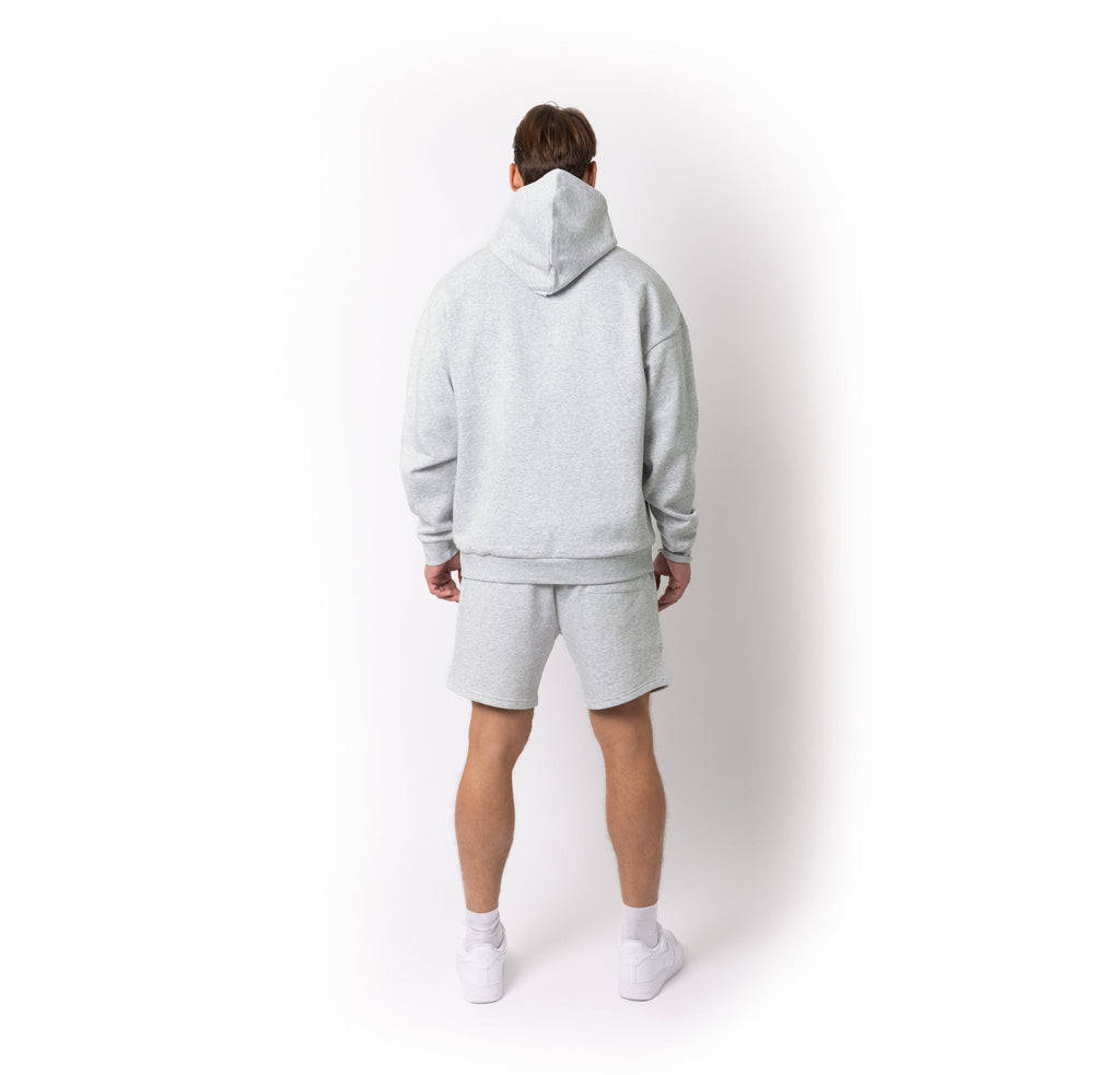 Just Like Hero HERO-4220, Unisex Drop Shoulder 1/2 Zip Hoodie, Ash Heather