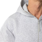 Just Like Hero HERO-4220, Unisex Drop Shoulder 1/2 Zip Hoodie, Ash Heather
