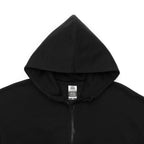 Just Like Hero HERO-4220, Unisex Drop Shoulder 1/2 Zip Hoodie, Black