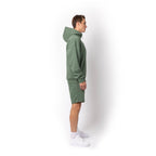 Just Like Hero HERO-4220, Unisex Drop Shoulder 1/2 Zip Hoodie, Dusty Green