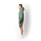 Just Like Hero HERO-4220, Unisex Drop Shoulder 1/2 Zip Hoodie, Dusty Green