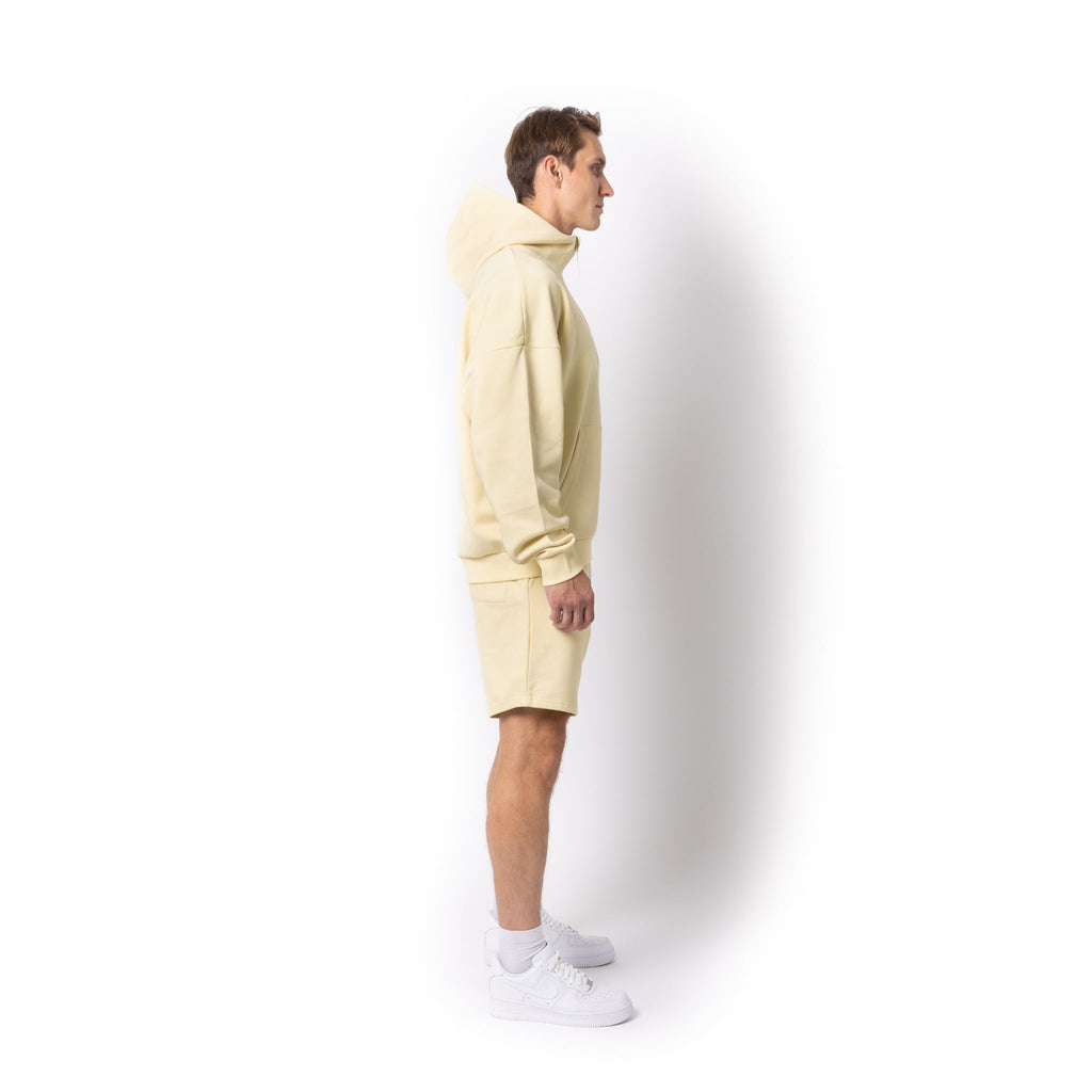 Just Like Hero HERO-4220, Unisex Drop Shoulder 1/2 Zip Hoodie, Ivory