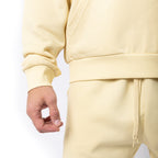 Just Like Hero HERO-4220, Unisex Drop Shoulder 1/2 Zip Hoodie, Ivory